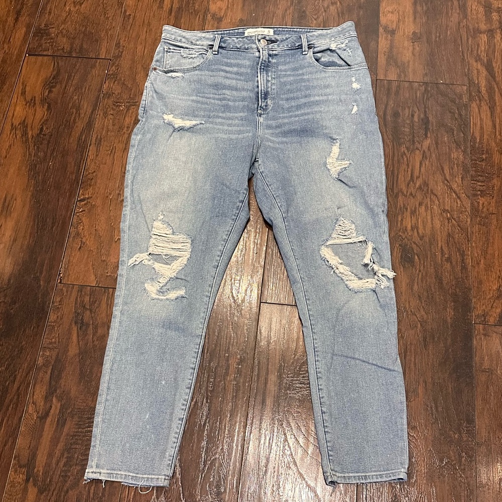 Abercrombie & Fitch Curve Love High Rise Super Skinny Ankle Jeans